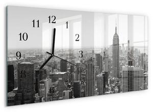 Skleněné hodiny horizontální New York zsppc-60x30-00295381