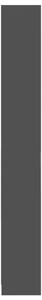 Knihovna Anabel - 5 polic - vysoký lesk černá | 80x24x175 cm