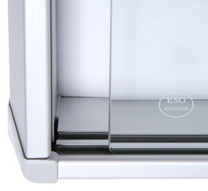Interiérová informační vitrína s posuvnými dveřmi 10 x A4 - plechová záda, hliník