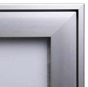 Interiérová uzamykatelná informační vitrína 2 x A4, protipožární, hliník
