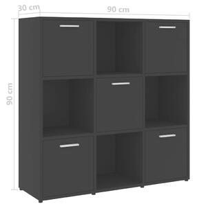 Knihovna Bieber - černá | 90x30x90 cm