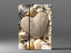 Liox Paraván kamenné srdce a mušle Rozměr: 135 x 180 cm