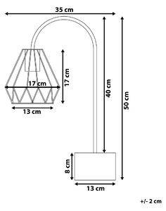 Měděná stolní lampa střední MOONI