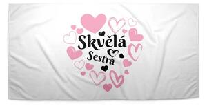 Sablio Ručník Skvělá sestra - 30x50 cm