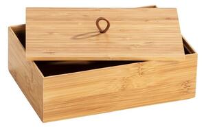 Bambusový box s víkem Wenko Terra, šířka 22 cm