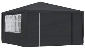 Profesionální party stan s bočnicemi 4x4 m antracitový 90 g/m²
