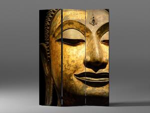 Liox Paraván bronzová tvář Buddhy Rozměr: 135 x 180 cm