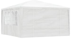 Profesionální party stan s bočnicemi 4 x 4 m bílý 90 g/m²