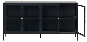 Černá kovová vitrína 170x85 cm Carmel – Unique Furniture