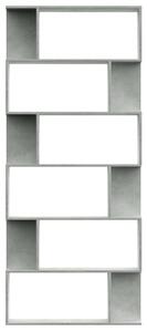 Knihovna/zástěna - betonově šedá | 80x24x192 cm