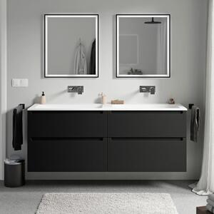 Koupelnová skříňka VIREO 160 cm s umyvadlem z minerálního odlitku CREAM - možnost volby barvy