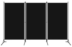 3dílný paraván černý 260 x 180 cm