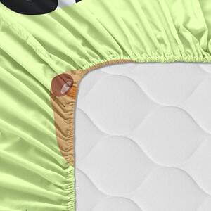 Zelené elastické bavlněné prostěradlo Mr. Fox Wild, 60 x 120 cm