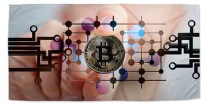 Sablio Ručník Bitcoin - 30x50 cm