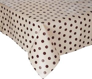 WATERPROOF Ubrus omyvatelný puntíky 110 x 110 cm - sv. růžová