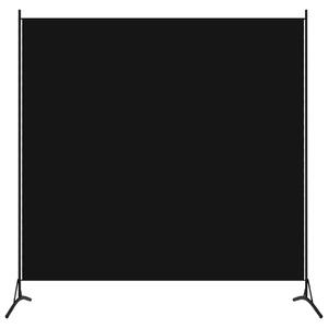 1dílný paraván černý 175 x 180 cm