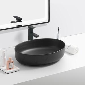 Erga Aadhya, umyvadlo na desku 550x415x140 mm, černá matná, ERG-V03-9594-M-001-BK
