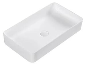 Erga Barbara, umyvadlo na desku 600x370x130 mm, bílá lesklá, ERG-V03-YT-060-WH