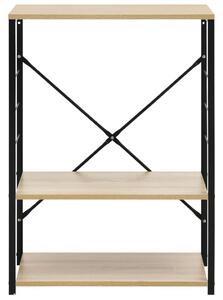 Skříňka na mikrovlnku černá a dub 60 x 39,6 x 79,5 cm kompozit