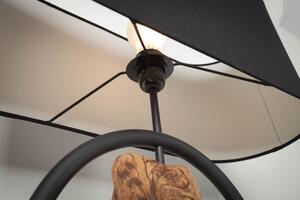 Stolní lampa FUSIA 58 cm - přírodní, černá - INV