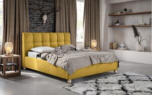 Čalouněná postel Asta 180 X 200, žlutá Kronos