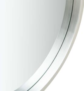 Nástěnné zrcadlo Mission s popruhem - 40 cm | stříbrné