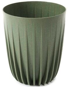 PLASTOVÝ KVĚTINÁČ STRIPPED ECO 23X19 CM ZELENÁ