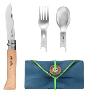 Opinel sada Picnic+ N °8 - lžíce, vidlička, ubrousek, včetně nože