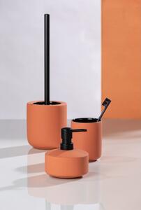 Oranžovo-černý WC kartáč Wenko Avellino