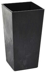 PLASTOVÝ KVĚTINÁČ PORTO 68X35X35 CM IMITACE BETONU ČERNÁ