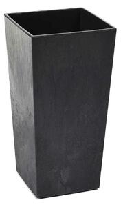 PLASTOVÝ KVĚTINÁČ PORTO 57X29X29 CM IMITACE BETONU ČERNÁ