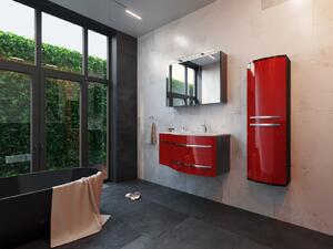 Kingsbath Vanessa Red 170 vysoká závěsná skříňka do koupelny