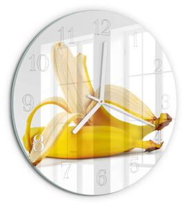 Skleněné hodiny na stěnu Banány zsob-fi30-00089966