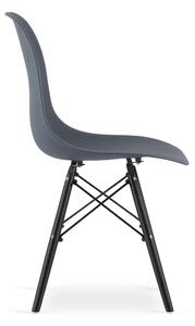 Břidlicově šedá židle YORK OSAKA s černými nohami