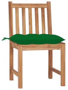 Zahradní židle 4 ks s poduškami masivní teak
