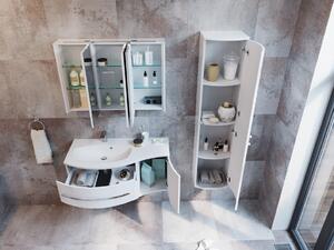 Kingsbath Vanessa White 140 závěsná nízká koupelnová skříňka