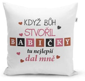 Sablio Polštář Když Bůh stvořil babičky: 40x40 cm