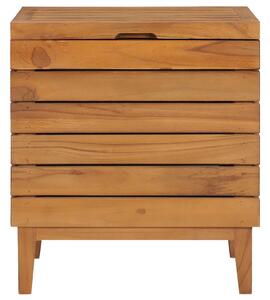 Koš na prádlo Seabrook - masivní teakové dřevo | 40 x 30 x 45 cm