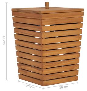 Koš na prádlo Coosaw - masivní teakové dřevo | 30 x 30 x 45 cm