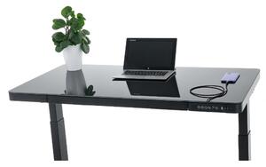 Výškově nastavitelný stůl OfficeTech, 120 x 60 cm, černá