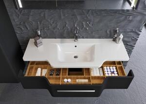 Kingsbath Levanto Black 128 koupelnová skříňka s umyvadlem