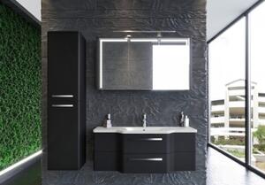 Kingsbath Levanto Black 170 vysoká závěsná skříňka do koupelny