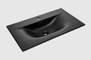 Comad Keramické zápustné umyvadlo Sky1 80 cm DP matné černé