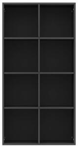 Knihovna/příborník - černá | 66x30x130 cm
