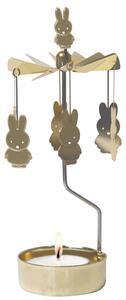 Pluto Rotující svícen Andělské zvonění Miffy - Gold PL145