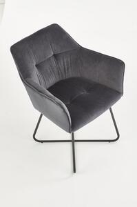 Jídelní židle Faustina, šedá / černá