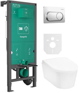 Sada záchodová mísa Hansgrohe EluPura S 60193450, podomítkový WC modul Hansgrohe iFrame universal 01022180, 60148450, 66002000