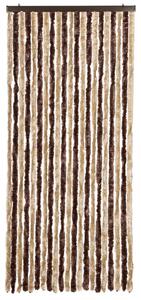 Závěs proti hmyzu béžový a světle hnědý 90 x 200 cm Chenille