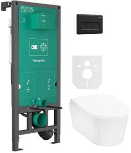 Sada záchodová mísa Hansgrohe EluPura S 60193450, podomítkový WC modul Hansgrohe iFrame universal 01022180, 60148450, 66001670