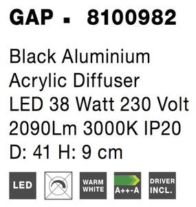 Nova Luce Stropní LED svítidlo GAP, 38W 3000K Barva: Bílá